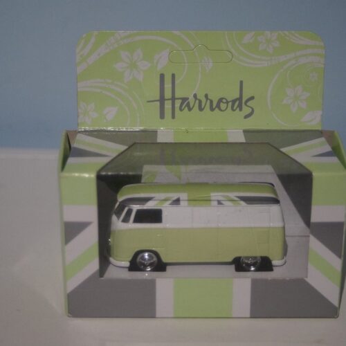 Corgi volkswagen camper split screen union jack green harrods lp06551