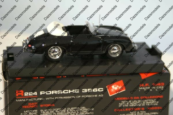 Brumm porsche 356c spyder 1963-65 black 1:43 diecast r224