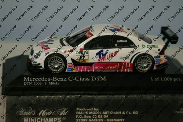 Minichamps mercedes c class dtm 2006 s.mucke1:43 diecast 400 063517