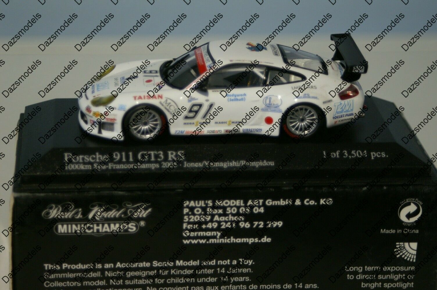 Minichamps Porsche 911 GT3 RS 1000KM Spa Yamagishi 400 056991 1:43 Diecast