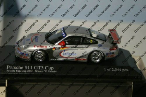 Minichamps porsche 911 gt3 cup 2004 henzier 400 046205 1:43 diecast