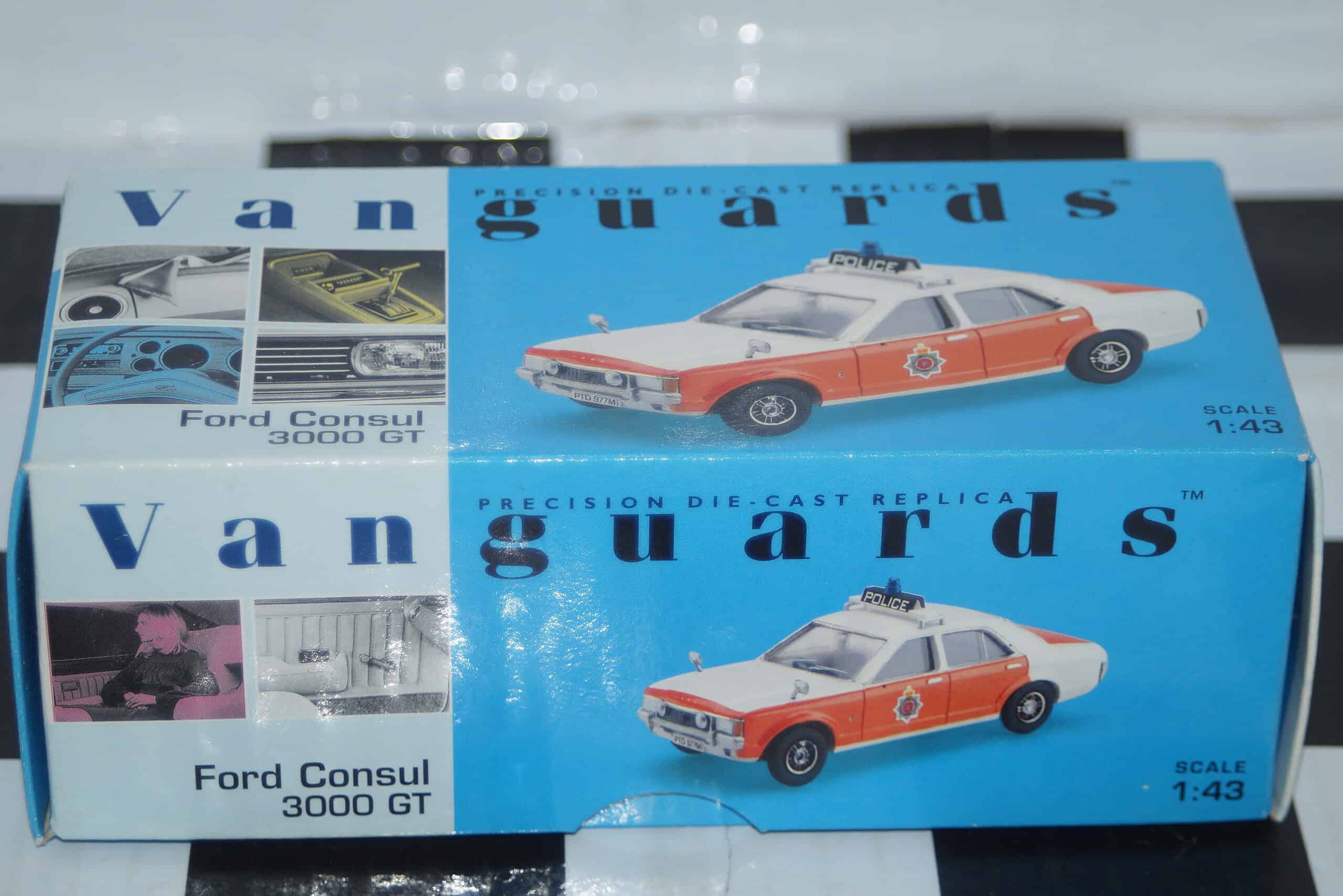 Vanguards ford consul 3000 gt lancashire police va55000 white 1:43 scale