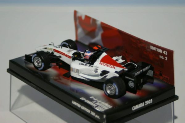 Minichamps b.a.r honda g.p canada 2005 j.button 400 050073c diecast 1:43