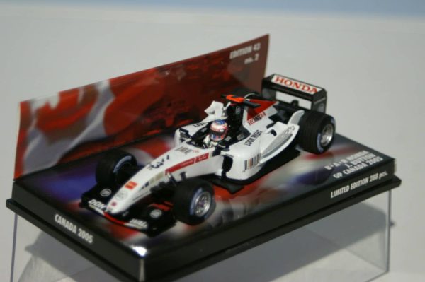 Minichamps b.a.r honda g.p canada 2005 j.button 400 050073c diecast 1:43