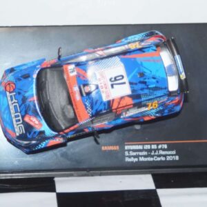 Ixo hyundai i20 r5 monte carlo 2018 sarrazin 1:43 diecast ram669