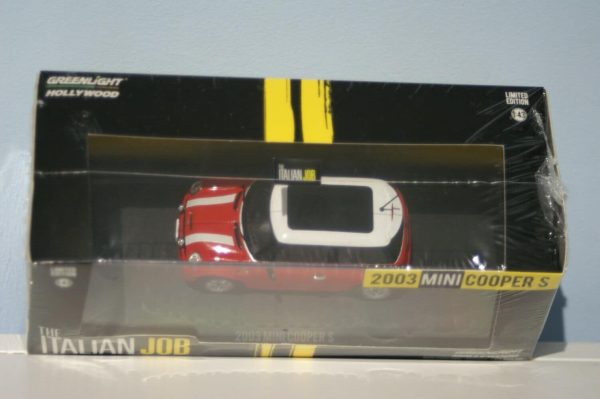 Bmw mini cooper 2003 italian job red greenlight  1:43 diecast 86547