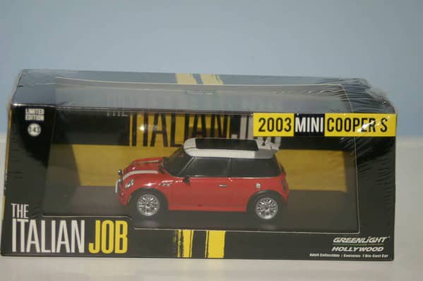 Bmw mini cooper 2003 italian job red greenlight  1:43 diecast 86547