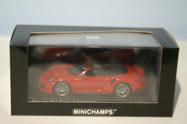 Minichamps porsche 911 turbo cabriolet 2016 red 1:43 410 067180
