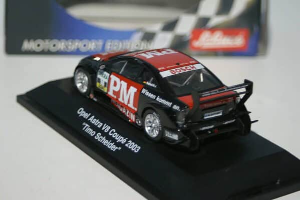 Schuco opel astra v8 coupe p.m.magazine 2003 t.scheider diecast ltd 04886 1:43