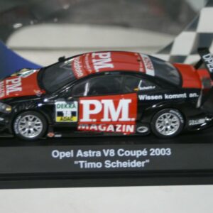 Schuco opel astra v8 coupe p.m.magazine 2003 t.scheider diecast ltd 04886 1:43