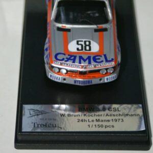 Trofeu bmw 3.0 csl 24hr lemans 1973 w.brun 1:43 diecast tr0rr.fr09