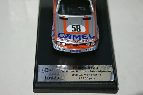 Trofeu bmw 3.0 csl 24hr lemans 1973 w.brun 1:43 diecast tr0rr.fr09