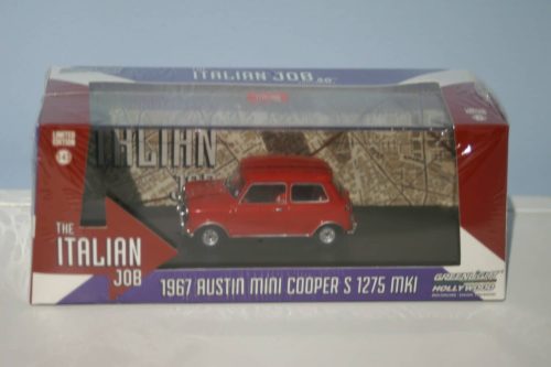 Austin mini cooper s 1275 italian job 50th red greenlight  1:43 diecast 86550