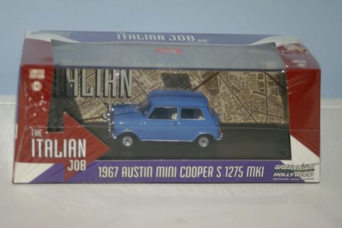 Austin mini cooper s 1275 italian job 50th blue greenlight 1:43 diecast 86549