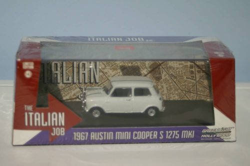 Austin mini cooper s 1275 italian job 50th white greenlight  1:43 diecast 86551
