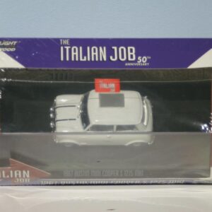 Greenlight austin mini cooper s 1275 italian job 50th white 1:43 diecast 86551