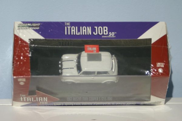 Greenlight austin mini cooper s 1275 italian job 50th white 1:43 diecast 86551