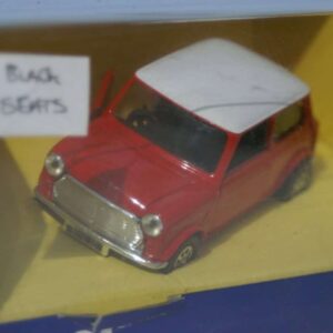 Corgi mini 30th anniversary flame red c330/4 @ 1:36 scale, black seats
