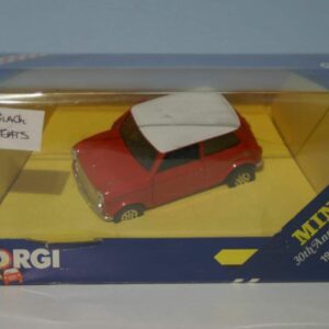Corgi mini 30th anniversary flame red c330/4 @ 1:36 scale, black seats