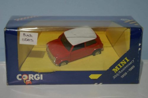 Corgi mini 30th anniversary flame red c330/4 @ 1:36 scale, black seats