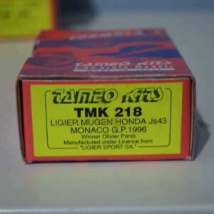 Tameo kits ligier mugen honda js43 monaco g.p. 1996 winner olivier panis 1:43 tmk 218