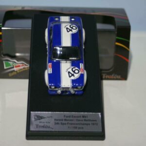 Ford Escort Mk1 24Hr Spa 1972 H.Menzel RR.be 18 Trofeu Diecast