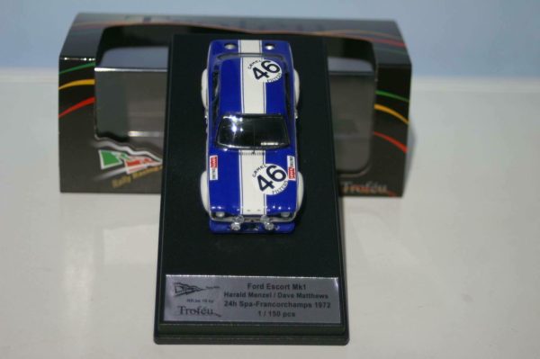 Ford Escort Mk1 24Hr Spa 1972 H.Menzel RR.be 18 Trofeu Diecast