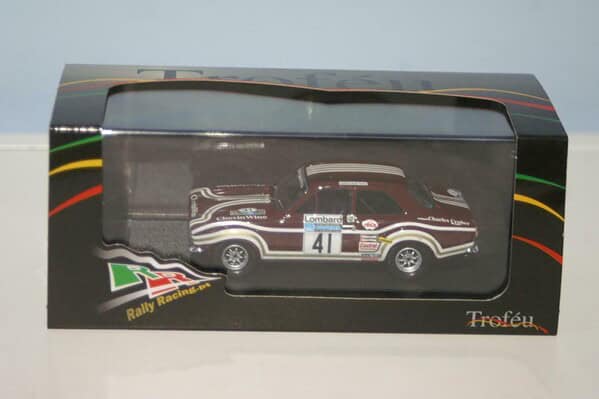 Ford escort mk1 rac rally 1974 t.drumond rr.uk 36 trofeu diecast