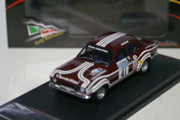 Ford escort mk1 rac rally 1974 t.drumond rr.uk 36 trofeu diecast