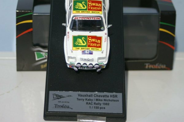 Trofeu vauxhall chevette hsr rac rally 1982 t.kaby rr.uk 44 1:43 diecast
