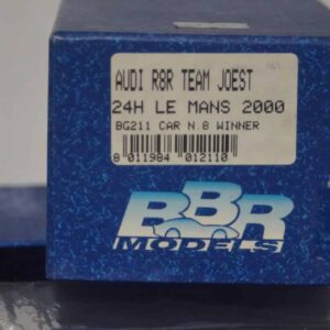 Bbr models audi r8r team joest 24h le mans 2000 car no 8 winner 1:43 bg211