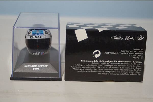 Minichamps bleffe helmet gerhard berger 1996 382 960004 1.8