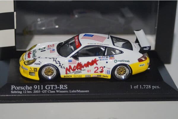 Minichamps porsche 911 gt3 rs sebring 2003 400 036923
