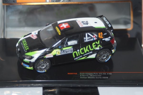 Ixo volkswagen polo gti r5 #42 monte carlo 2020 o.burri 1:43 ram752