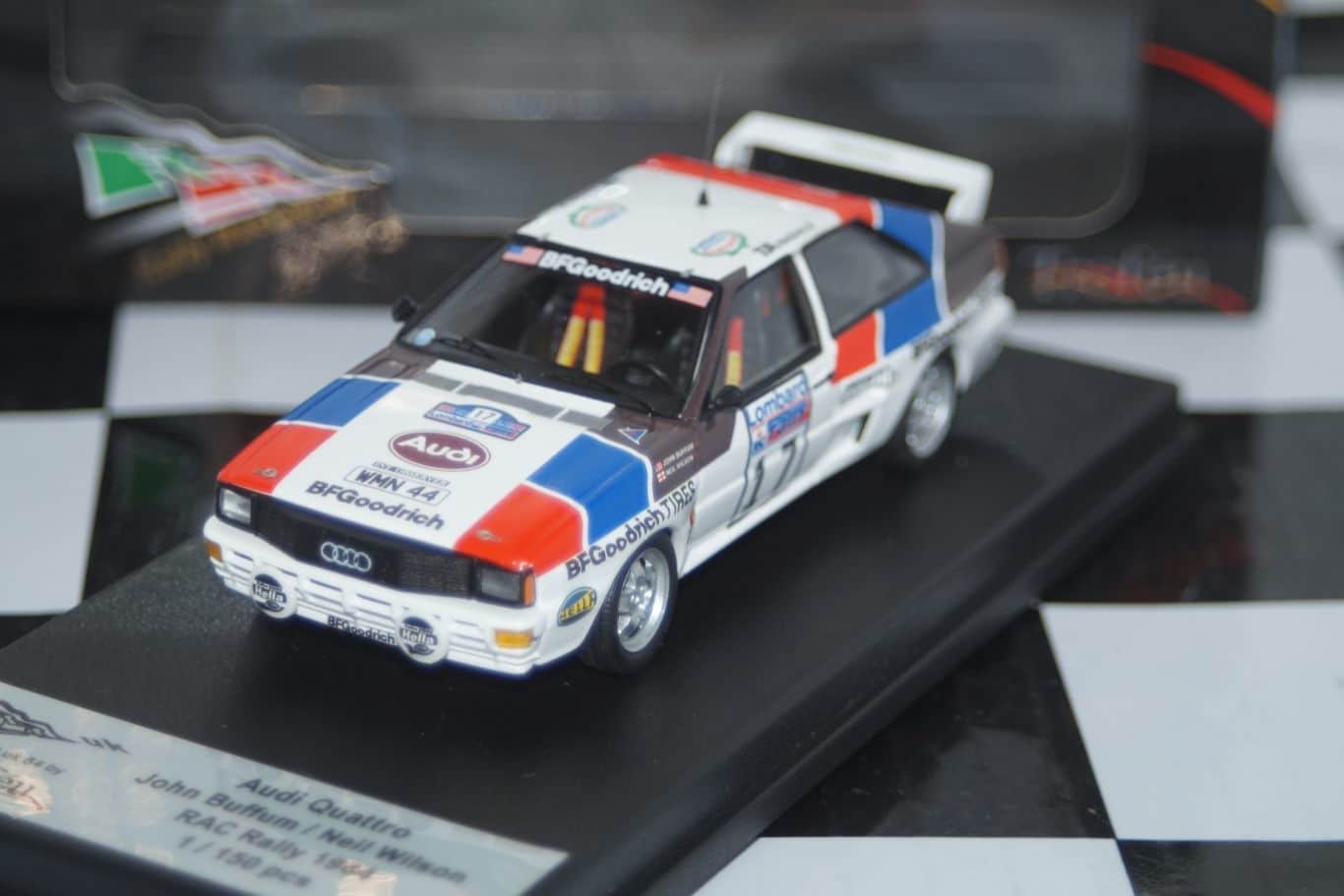 Autocollant Décal Audi Quattro A2 J.Buffum - Rallye 1984 DnF - Neuve