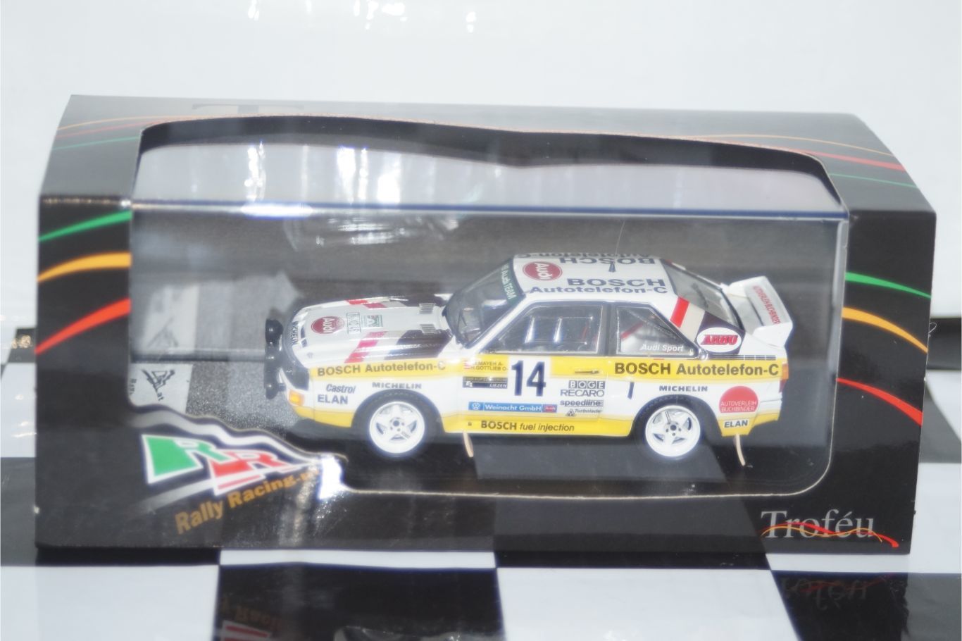 Audi Sport Quattro Stelemark 1985 Walter Mayer 1:43rd Scale RR.at 05 TROFEU