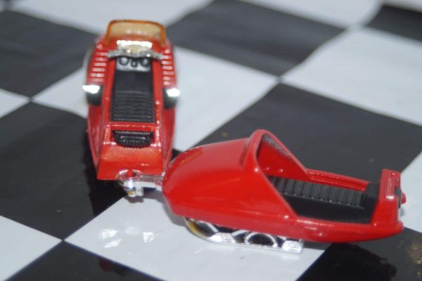 Majorette moto-neige with trailer car 1970 snow mobile in 1:50 nr249