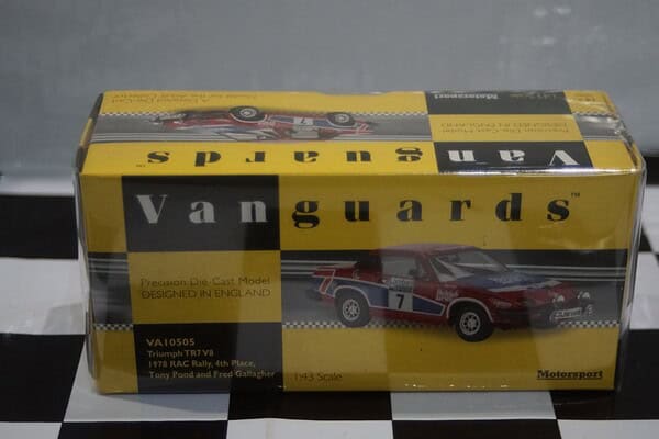 Vanguards triumph tr7 v8 1978 rac rally tony pond va10505 1:43 scale