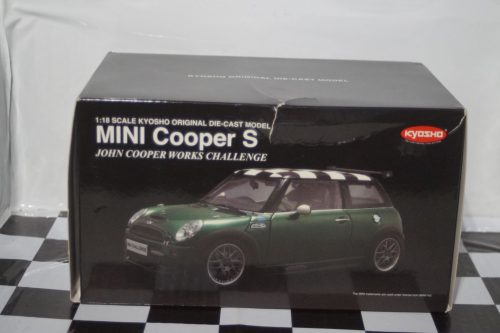 Kyosho mini bmw cooper s john cooper challenge green 08557g 1:18