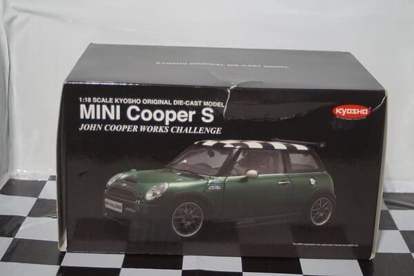 Kyosho mini bmw cooper s john cooper challenge green 08557g 1:18