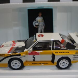 Autoart audi quattro s1 rally sanremo with figure and case 1:18 diecast 88503
