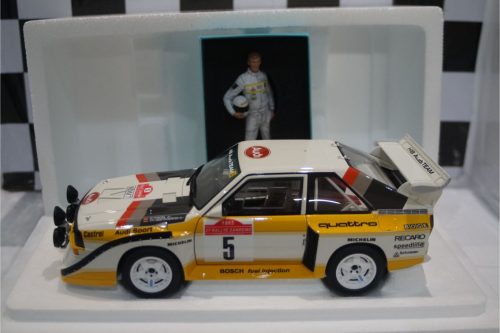 Audi quattro s1 rally sanremo with figure and case 1:18 diecast autoart 88503