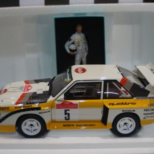 AUDIQuattroSRallySanRemowithFigureandCase:DiecastAutoart