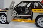 Audi quattro s1 rally sanremo with figure and case 1:18 diecast autoart 88503
