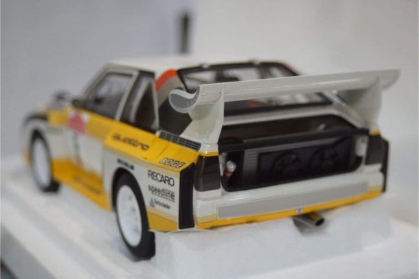 Autoart audi quattro s1 rally sanremo with figure and case 1:18 diecast 88503