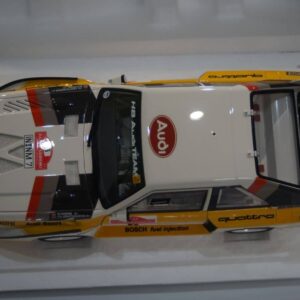 Autoart audi quattro s1 rally sanremo with figure and case 1:18 diecast 88503