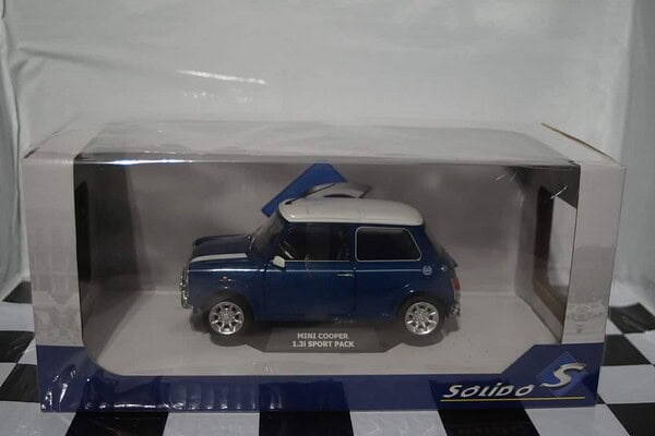 Solido Mini Cooper Sport 1997 Tahiti Blue 1:18 Diecast S1800601
