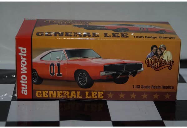 Autoworld dodge charger general lee 1969 orange awrss1151 1:43 scale