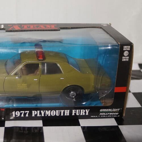 Greenlight a team 1977 plymouth fury diecast 84103 1:24