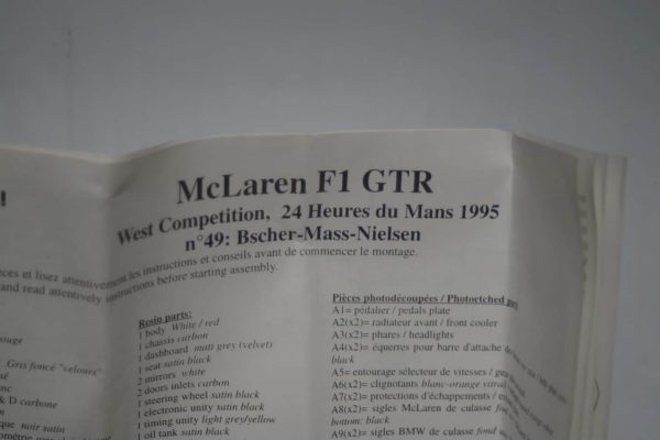Renaissance Mclaren F1 GTR 24H Le Mans 1995 1:43 021d